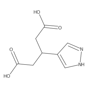 3-(1H-pyrazol-4-yl)pentanedioic acid结构式
