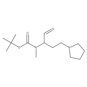 tert-butyl N-methyl-N-[1-oxo-4-(pyrrolidin-1-yl)butan-2-yl]carbamate Structure