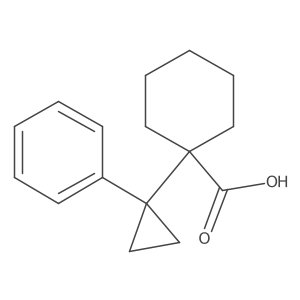 1-(1-Phenylcyclopropyl)cyclohexane-1-carboxylic acid结构式
