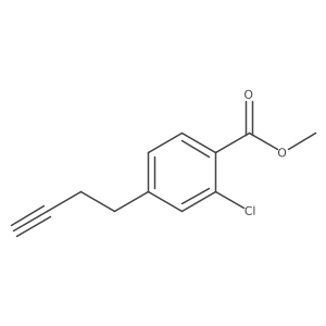 Methyl 4-(but-3-yn-1-yl)-2-chlorobenzoate结构式