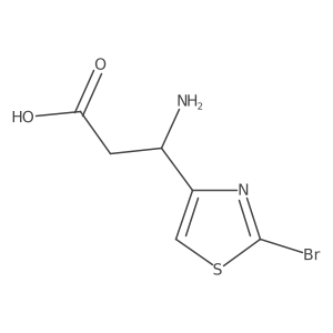 3-Amino-3-(2-bromo-1,3-thiazol-4-yl)propanoic acid结构式