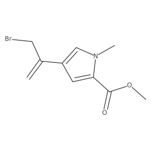 methyl 4-(3-bromoprop-1-en-2-yl)-1-methyl-1H-pyrrole-2-carboxylate Structure