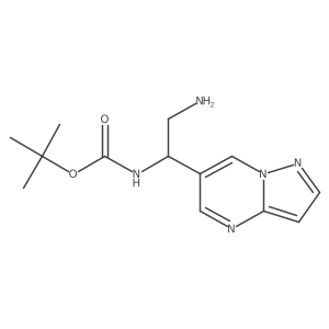 tert-butyl N-(2-amino-1-{pyrazolo[1,5-a]pyrimidin-6-yl}ethyl)carbamate Structure