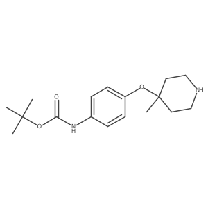 tert-butyl N-{4-[(4-methylpiperidin-4-yl)oxy]phenyl}carbamate Structure