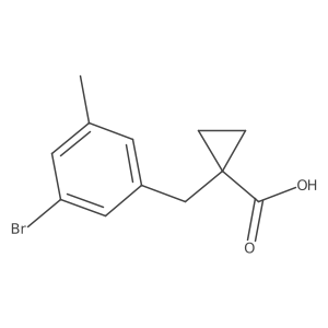 1-[(3-Bromo-5-methylphenyl)methyl]cyclopropane-1-carboxylic acid结构式