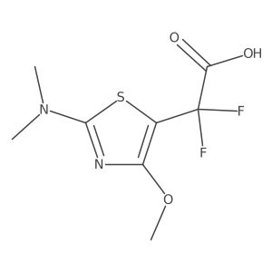 2-[2-(Dimethylamino)-4-methoxy-1,3-thiazol-5-yl]-2,2-difluoroacetic acid结构式