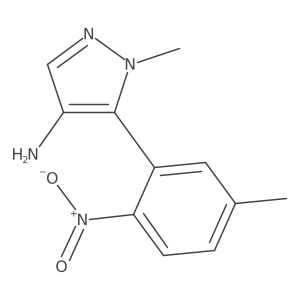 1-methyl-5-(5-methyl-2-nitrophenyl)-1H-pyrazol-4-amine Structure