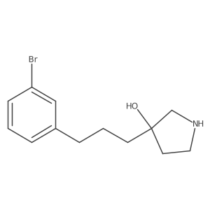 3-[3-(3-Bromophenyl)propyl]pyrrolidin-3-ol结构式