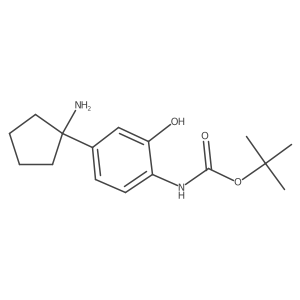 tert-butyl N-[4-(1-aminocyclopentyl)-2-hydroxyphenyl]carbamate Structure