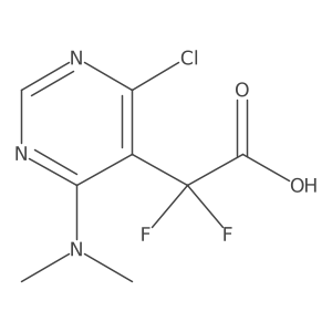 2-[4-Chloro-6-(dimethylamino)pyrimidin-5-yl]-2,2-difluoroacetic acid Structure