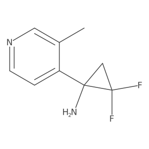 2,2-Difluoro-1-(3-methylpyridin-4-yl)cyclopropan-1-amine结构式