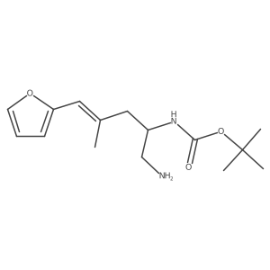 tert-butyl N-[1-amino-5-(furan-2-yl)-4-methylpent-4-en-2-yl]carbamate结构式