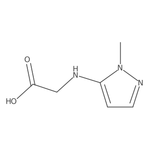 2-[(2-Methylpyrazol-3-yl)amino]acetic acid结构式