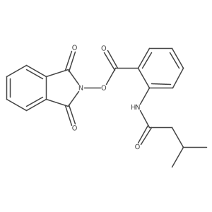 1,3-dioxo-2,3-dihydro-1H-isoindol-2-yl 2-(3-methylbutanamido)benzoate Structure