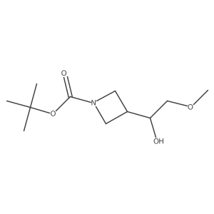 Tert-butyl 3-(1-hydroxy-2-methoxyethyl)azetidine-1-carboxylate结构式