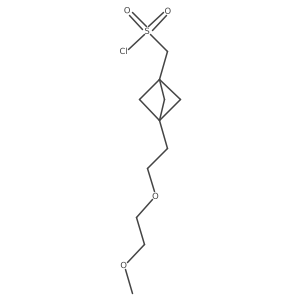 [3-[2-(2-Methoxyethoxy)ethyl]-1-bicyclo[1.1.1]pentanyl]methanesulfonyl chloride结构式
