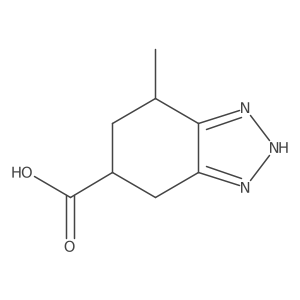 7-Methyl-4,5,6,7-tetrahydro-2H-benzotriazole-5-carboxylic acid结构式