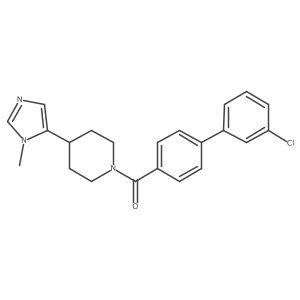 [4-(3-Chlorophenyl)phenyl]-[4-(3-methylimidazol-4-yl)piperidin-1-yl]methanone Structure