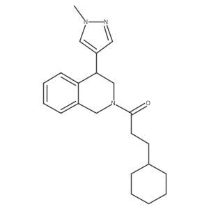 3-cyclohexyl-1-(4-(1-methyl-1H-pyrazol-4-yl)-3,4-dihydroisoquinolin-2(1H)-yl)propan-1-one结构式