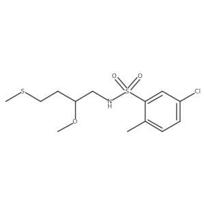 5-Chloro-N-(2-methoxy-4-methylsulfanylbutyl)-2-methylbenzenesulfonamide结构式