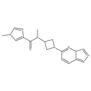 N,1-dimethyl-N-(1-{[1,2,4]triazolo[4,3-b]pyridazin-6-yl}azetidin-3-yl)-1H-imidazole-4-carboxamide结构式