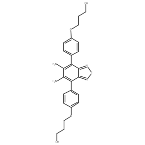 3,3'-[[(5,6-Diaminobenzo[c][1,2,5]thiadiazole-4,7-diyl)bis(4,1-phenylene)]bis(oxy)]bis(1-propanol) Structure