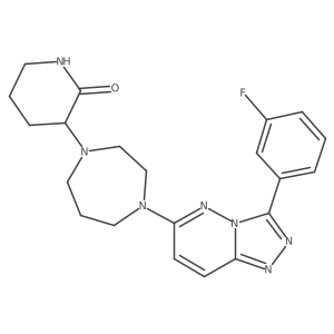 3-[4-[3-(3-Fluorophenyl)-[1,2,4]triazolo[4,3-b]pyridazin-6-yl]-1,4-diazepan-1-yl]piperidin-2-one结构式