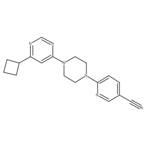 6-[4-(6-Cyclobutylpyrimidin-4-yl)piperazin-1-yl]pyridine-3-carbonitrile Structure