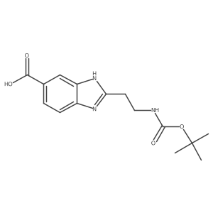 2-[2-(tert-butoxycarbonylamino)ethyl]-3H-benzimidazole-5-carboxylic acid Structure