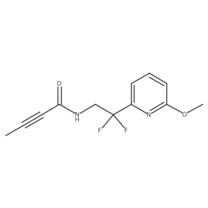 N-[2,2-Difluoro-2-(6-methoxypyridin-2-yl)ethyl]but-2-ynamide结构式