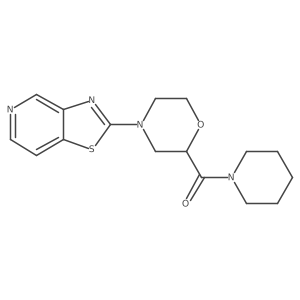 2-(Piperidine-1-carbonyl)-4-{[1,3]thiazolo[4,5-c]pyridin-2-yl}morpholine结构式