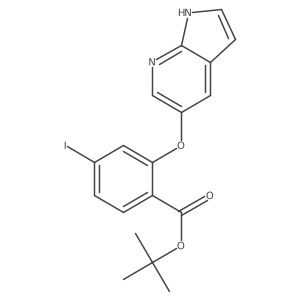 tert-Butyl 2-((1H-pyrrolo[2,3-b]pyridin-5-yl)oxy)-4-iodobenzoate Structure