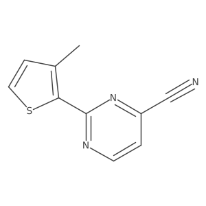 2-(3-Methylthiophen-2-yl)pyrimidine-4-carbonitrile Structure