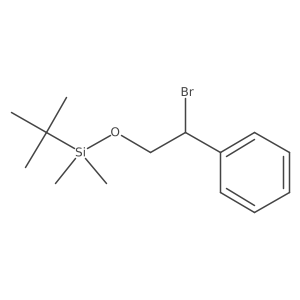 (1-Bromo-2-t-butyldimethylsilyloxyethyl)benzene结构式