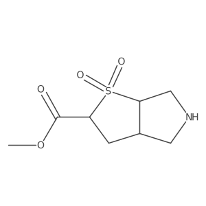 rac-methyl (3aR,6aR)-1,1-dioxo-hexahydro-2H-1lambda6-thieno[2,3-c]pyrrole-2-carboxylate结构式
