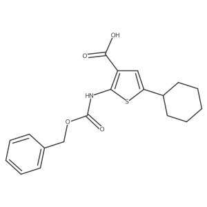 2-{[(Benzyloxy)carbonyl]amino}-5-cyclohexylthiophene-3-carboxylic acid结构式