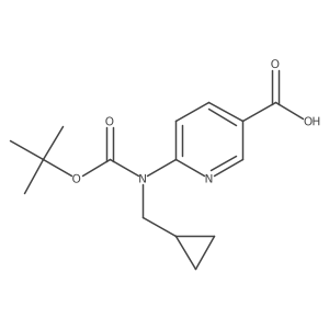 6-{[(Tert-butoxy)carbonyl](cyclopropylmethyl)amino}pyridine-3-carboxylic acid Structure