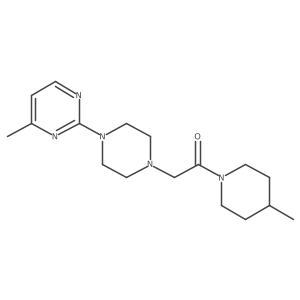 1-(4-Methylpiperidin-1-yl)-2-[4-(4-methylpyrimidin-2-yl)piperazin-1-yl]ethan-1-one Structure