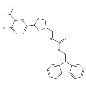 (2S)-2-({5-[({[(9H-fluoren-9-yl)methoxy]carbonyl}amino)methyl]oxolan-2-yl}formamido)-3-methylbutanoic acid Structure