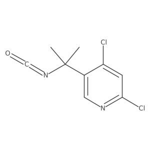 2,4-Dichloro-5-(2-isocyanatopropan-2-yl)pyridine Structure