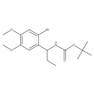 tert-butyl N-[(1R)-1-(2-bromo-4,5-dimethoxyphenyl)propyl]carbamate结构式