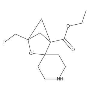 Ethyl 4-(iodomethyl)-3-oxaspiro[bicyclo[2.1.1]hexane-2,4'-piperidine]-1-carboxylate Structure