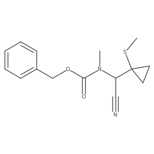 benzyl N-{cyano[1-(methylsulfanyl)cyclopropyl]methyl}-N-methylcarbamate Structure