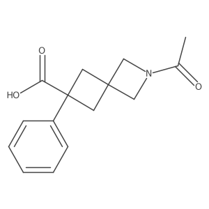 2-Acetyl-6-phenyl-2-azaspiro[3.3]heptane-6-carboxylic acid结构式