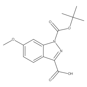 1-[(tert-butoxy)carbonyl]-6-methoxy-1H-indazole-3-carboxylic acid Structure
