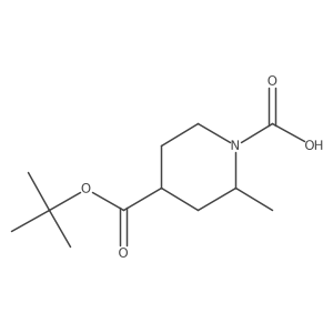 4-[(Tert-butoxy)carbonyl]-2-methylpiperidine-1-carboxylic acid结构式