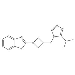 2-(propan-2-yl)-1-[(1-{[1,3]thiazolo[4,5-c]pyridin-2-yl}azetidin-3-yl)methyl]-1H-imidazole结构式