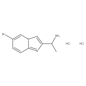 (1R)-1-{6-bromoimidazo[1,2-a]pyridin-2-yl}ethan-1-amine dihydrochloride结构式