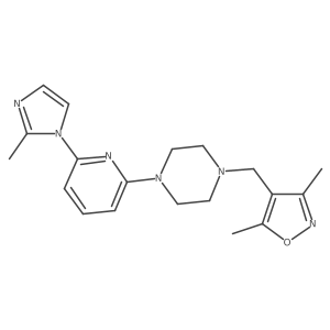 1-[(3,5-dimethyl-1,2-oxazol-4-yl)methyl]-4-[6-(2-methyl-1H-imidazol-1-yl)pyridin-2-yl]piperazine Structure