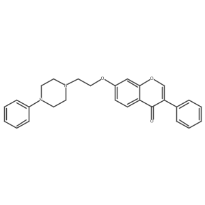 3-phenyl-7-(2-(4-phenylpiperazin-1-yl)ethoxy)-4H-chromen-4-one Structure